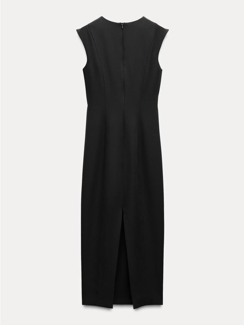 Classic Black Sleeveless Maxi Dress - Elegant Everyday Style - Picture 3 of 6